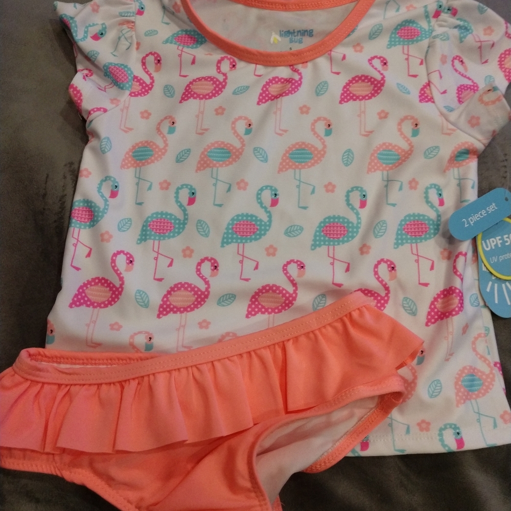 Flamingo swimsuit sz 5 lighting bug